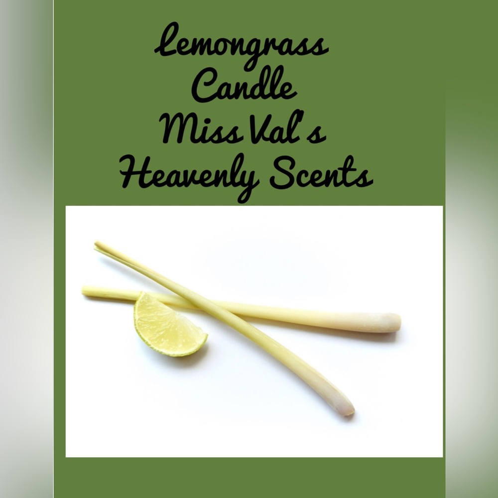 Lemongrass Candle 8oz Handmade Miss Val’s Heavenly Scent